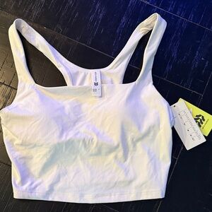 All in motion new White Ribbed Crop Top small
